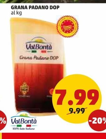 PENNY Grana padano dop al kg offerta