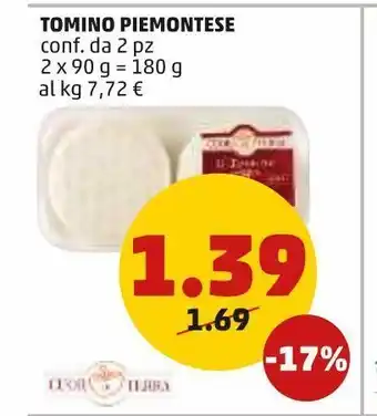 PENNY Tomino piemontese conf 2 pz 2x90g offerta