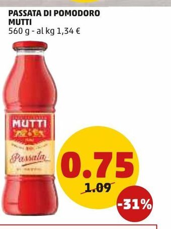 PENNY Passata di pomodoro mutti 560 g offerta