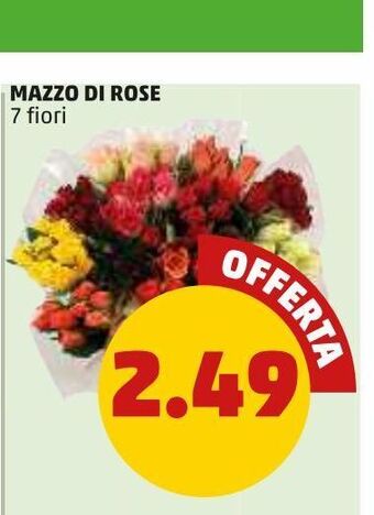 PENNY Mazzo di rose 7 fiori offerta