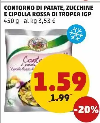 PENNY Contorno di patate, zucchine e cipolla rossa di tropea igp 450 g offerta
