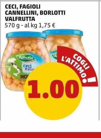 PENNY Ceci, fagioli cannellini, borlotti valfrutta 570 g offerta