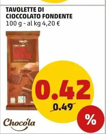 Tavolette di cioccolata fondente 100 g chocola