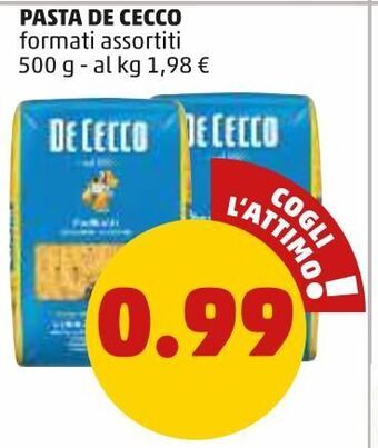 PENNY Pasta de cecco formati assortiti 500 g offerta