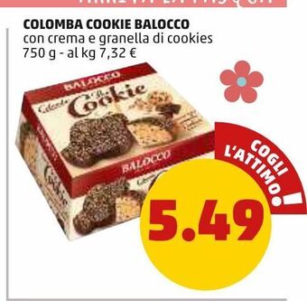 Colomba cookie balocco con crema e granella di cookies 750 g