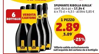 PENNY Spumante ribolla gialla conf 6 pz - 1 pezzo offerta