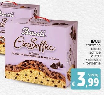 Deco Supermercati Bauli colomba cioco soffice g 750 offerta