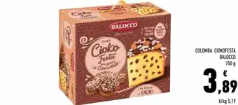 Colomba ciokofesta balocco