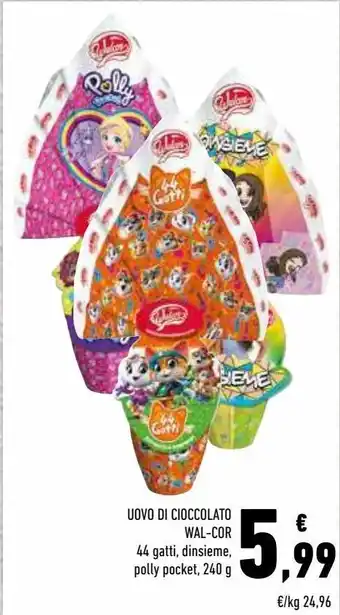 Conad Superstore Uovo di cioccolato wal-cor 44 gatti, dinsieme, polly pocket offerta