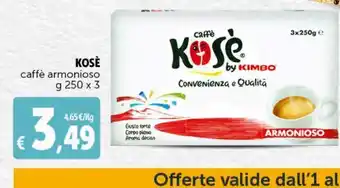 Deco Supermercati Caffè kosè offerta
