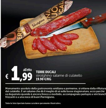Deco Supermercati Terre ducali strolghino salame di culatello offerta