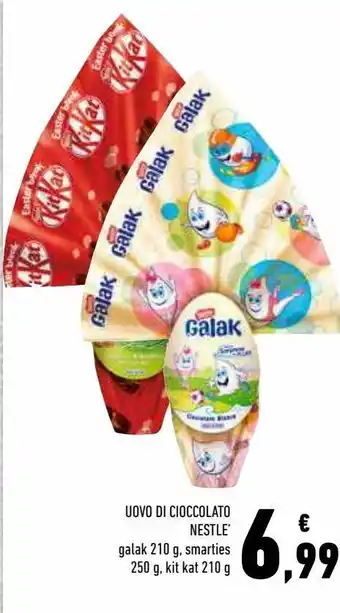 Uovo di cioccolatro nestle galak, smarties, kit kat