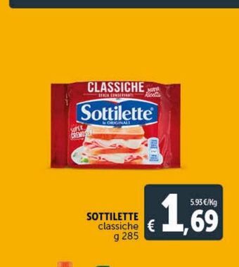Deco Supermercati Sottilette classiche g 285 offerta