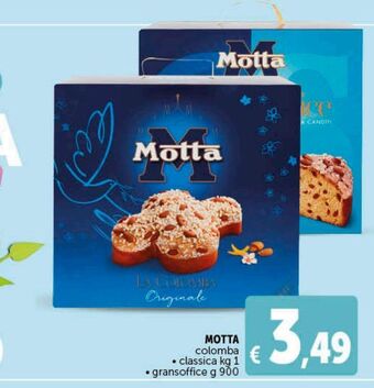 Deco Supermercati Motta colomba classica kg 1 gransoffice g 900 offerta