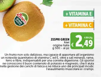 Deco Supermercati Kiwi zespri green offerta