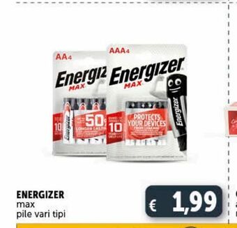 Energizer pile vari tipi