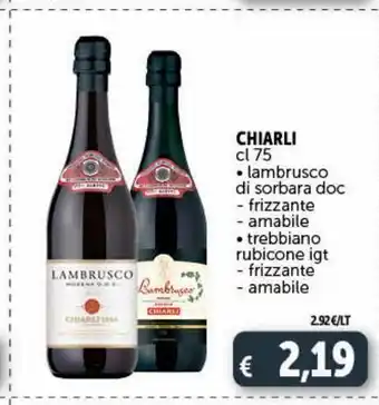 Deco Supermercati Chiarli lambrusco di sorbara doc offerta