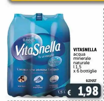 Deco Supermercati Acqua minerale naturale vitasnella offerta