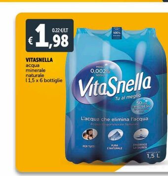 Acqua minerale naturale vitasnella