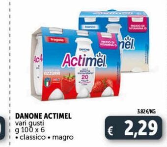 Deco Supermercati Danone actimel vari gusti g 100 x 6 classico magro offerta