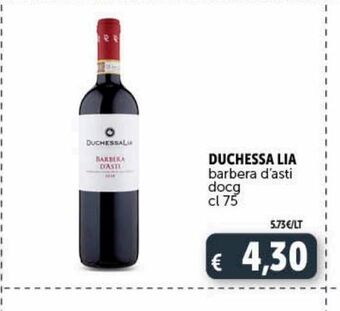Deco Superstore Duchessa lia barbera d''asti docg cl 75 offerta