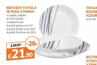 Famila Athena Servizio Tavola 18 Pezzi offerta