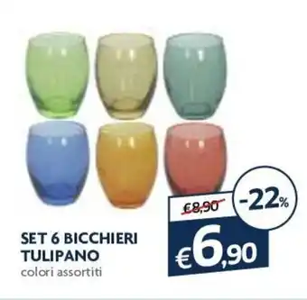 Famila Set 6 Bicchieri Tulipano offerta