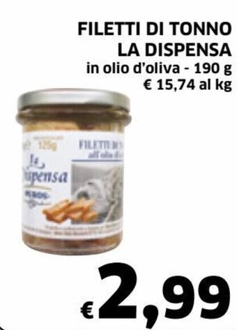 Ecu Discount La Dispensa Filetti di Tonno 190 g offerta
