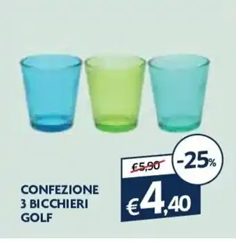 Famila Confezione 3 Bicchieri Golf offerta