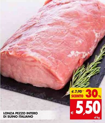 Tigros Lonza Pezzo Intero di Suino Italiano offerta