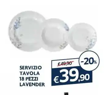 Famila Lavender Servizio Tavola 18 pezzi offerta