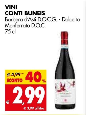 Tigros Conti Buneis Vini 75 cl offerta
