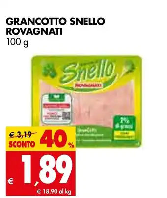 Tigros Rovagnati Snello Grancotto 100 g offerta