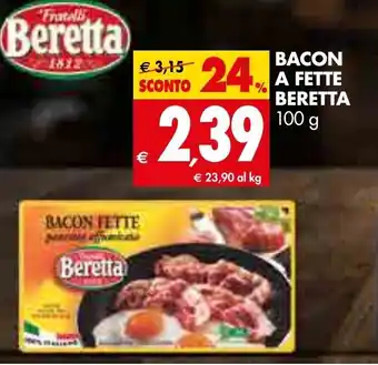 Tigros Beretta Bacon a Fette 100g offerta
