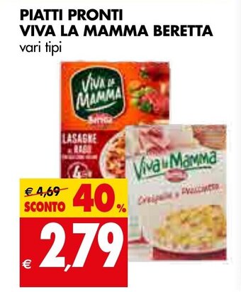 Tigros Beretta Viva La Mamma Piatti Pronti offerta