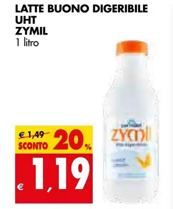 Tigros Parmalat Zymil Latte Buono Digeribile UHT 1 litro offerta