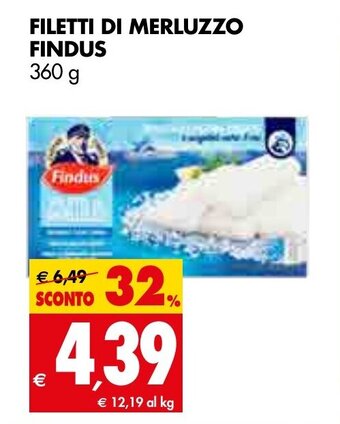 Tigros Findus Filetti di Merluzzo 360 g offerta