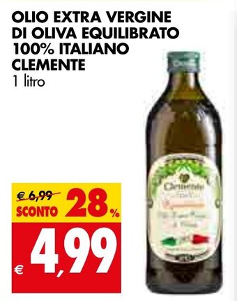 Tigros Clemente Olio Extra Vergine di Oliva Equilibrato 100% Italiano 1 litro offerta
