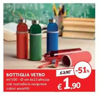 Famila Bottiglia Vetro 500ml 6cm x 23 offerta
