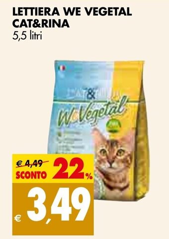 Tigros Cat&Rina Lettiera We Vegetal 5,5 litri offerta
