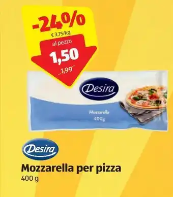 ALDI Mozzarella per pizza desira 400 g offerta