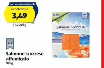 ALDI Salmone scozzese affumicato almare maroso 100 g offerta