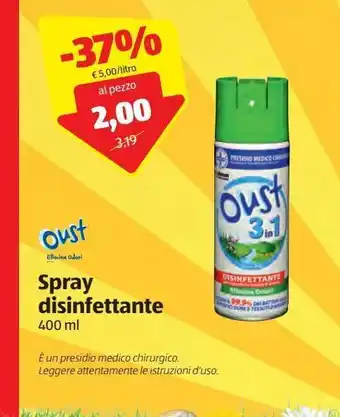 ALDI Spray disinfettante oust 400 ml offerta