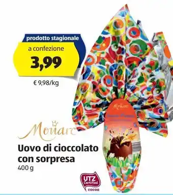 ALDI Uova di cioccolato con sorpresa 400 g monare offerta