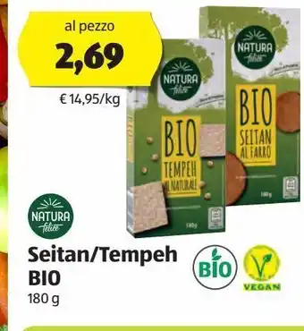 ALDI Seitan / tempeh bio natura felice 180 g offerta