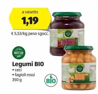 ALDI Legumi natura felice ceci / fagioli rossi 350 g offerta