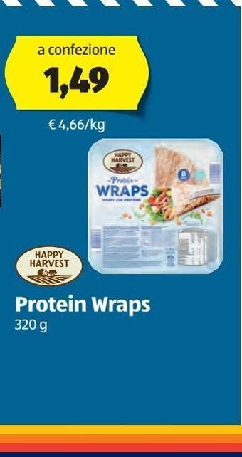 ALDI Happy harvest protein wraps 320 g offerta