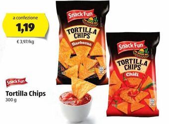 ALDI Snack fun tortilla chips 300 g offerta