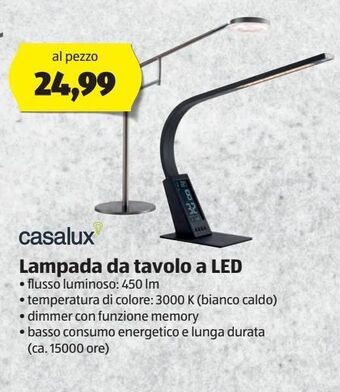 ALDI Casalux lampada da tavolo a led offerta