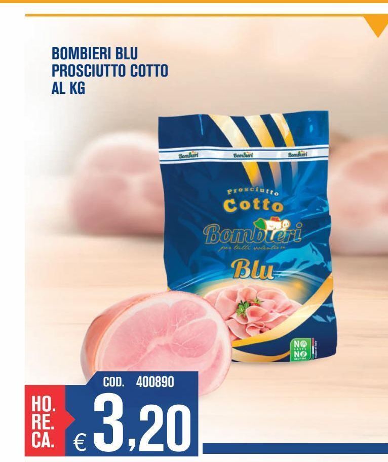 Prosciutto cotto bombieri blu al kg offerta di Adhoc